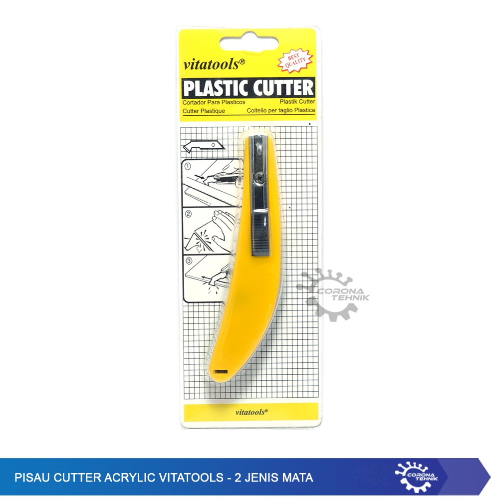 Pisau Cutter Acrylic Vitatools - 2 Jenis Mata