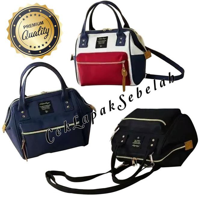 tas ransel kantor dan fashion wanita anello mini - Biru