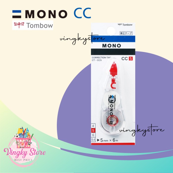

Produk Correction Tape / Tipex Kertas Tombow Mono Cc-5 Red Bergaransi