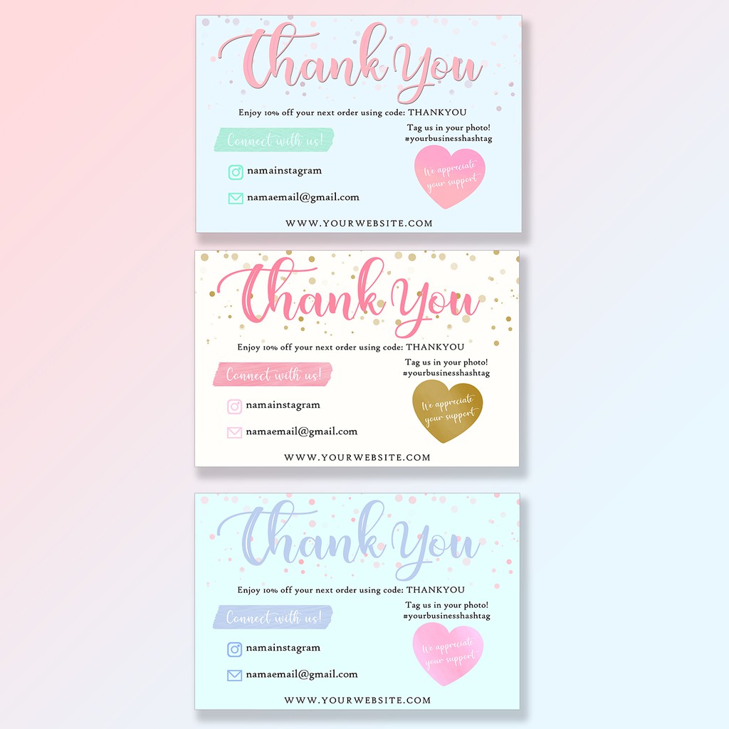 

Cetak Thank you card | Print kartu terima kasih olshop