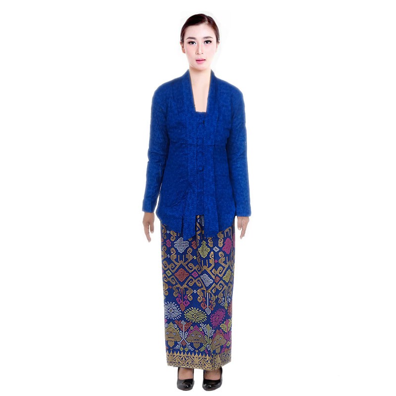 Set Kebaya Kutubaru Kartini Embos Plus Rok Songket Prodo