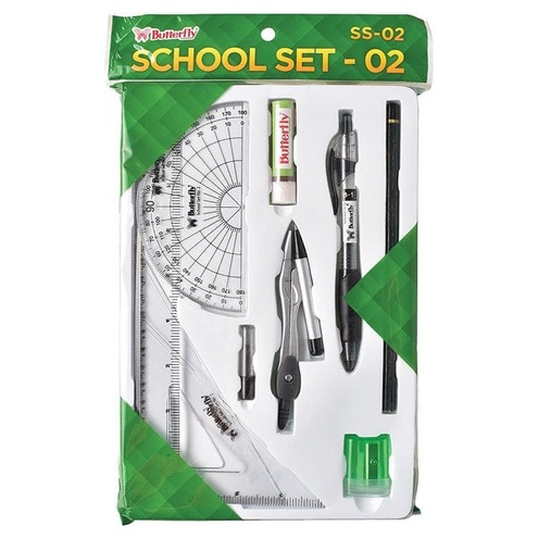 

tulis-alat-paket- school set - 02 butterfly / alat tulis set -paket-alat-tulis.