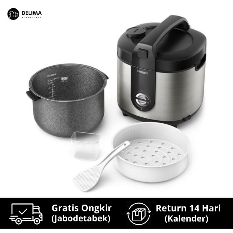 Rice Cooker 2L Philips Premium Plus HD3138/33 - Silver