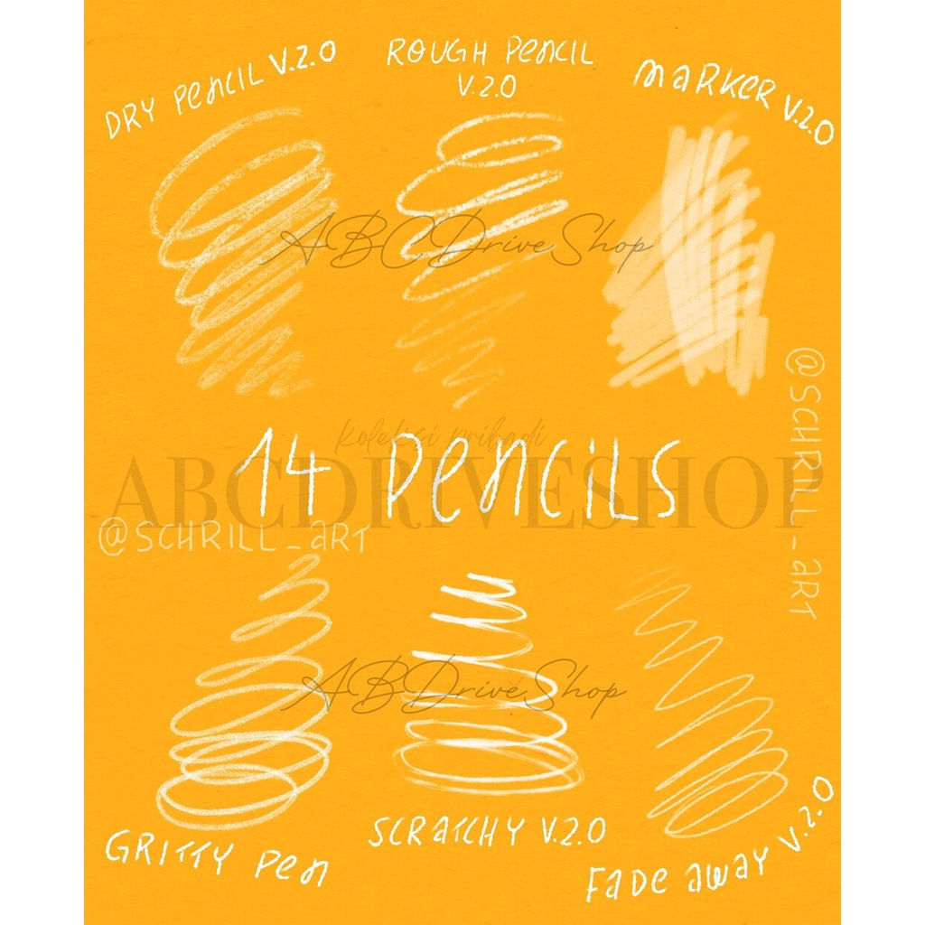 Procreate Brush - 50 Part Traditional Art Set v.2 for Procreate