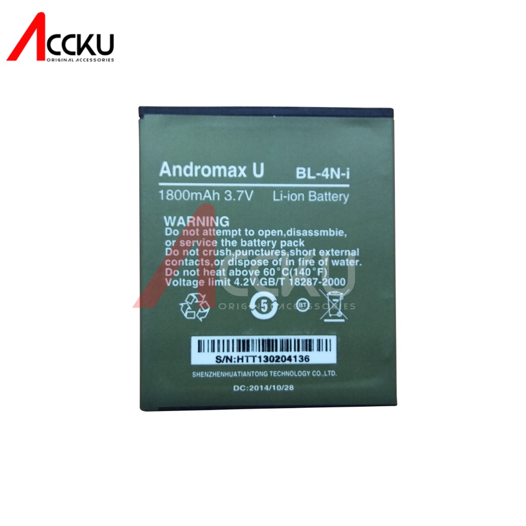 BATRE BATTERY BATERAI SMARTFREEN ANDROMAX U / BL-4N-I HIGH QUALITY