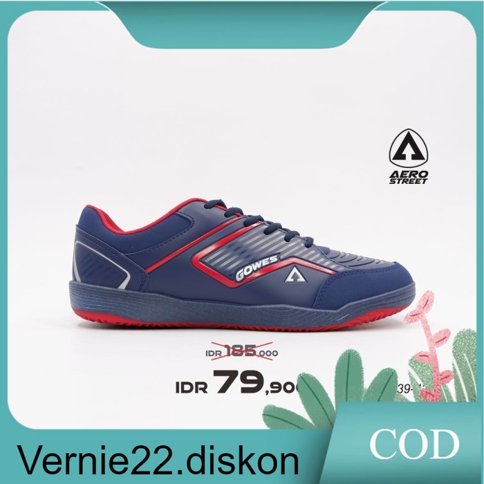 Aerostreet 39-42 Gowes Navy Merah -Sepatu Sport Pria Wanita Aero - 39