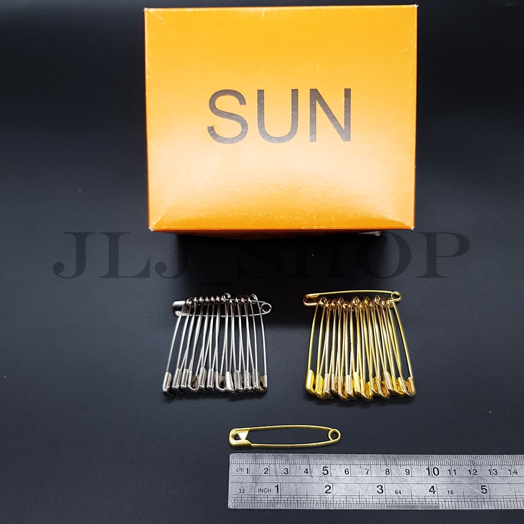 Peniti sun per renceng / peniti baju pakaian merk &quot;SUN&quot; jumbo