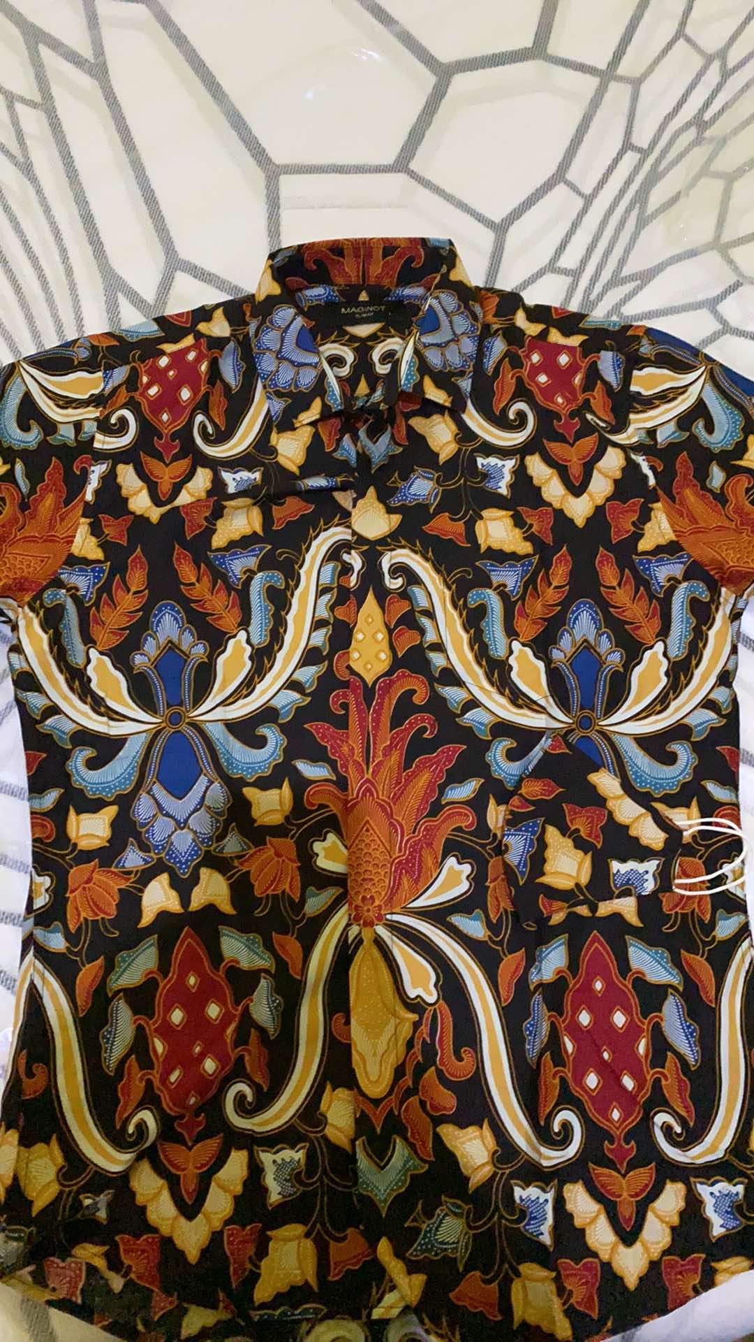 Maginot Kemeja Batik 2.0 Arka-ss Lengan Pendek Pria + Free Masker