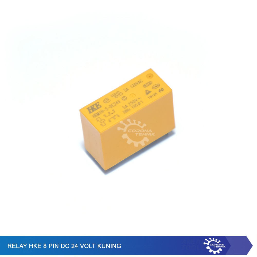 Relay HKE 8 Pin DC 24 Volt Kuning