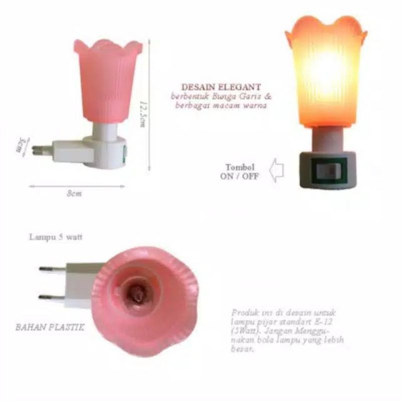 Lampu Tidur Mini Model Bunga 228 5W