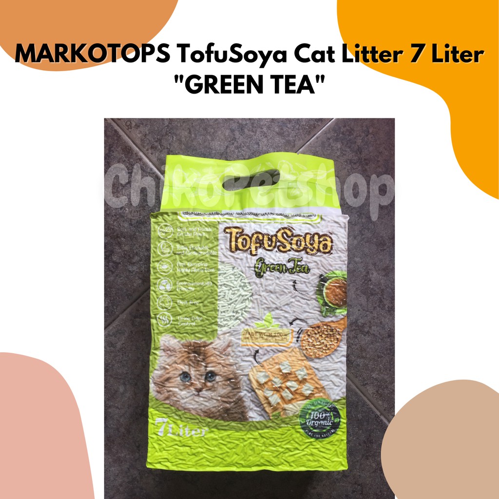 MARKOTOPS TofuSoya Cat Litter Pasir Kucing Tofu Soya Markotop Kemasan 7 Liter