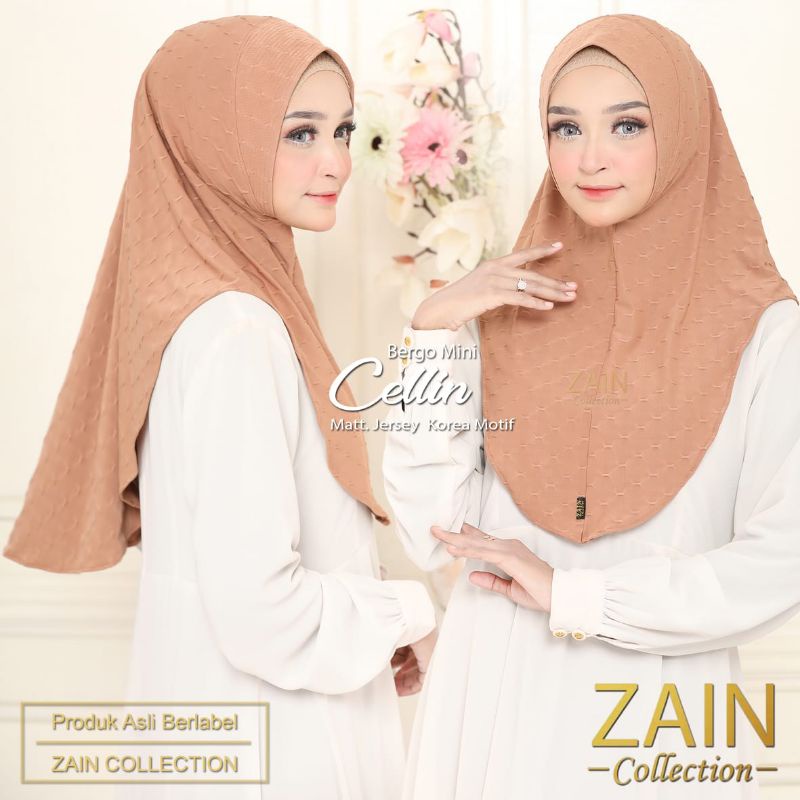 JILBAB BERGO CELLIN ORI ZAIN COLLECTION-Mocca