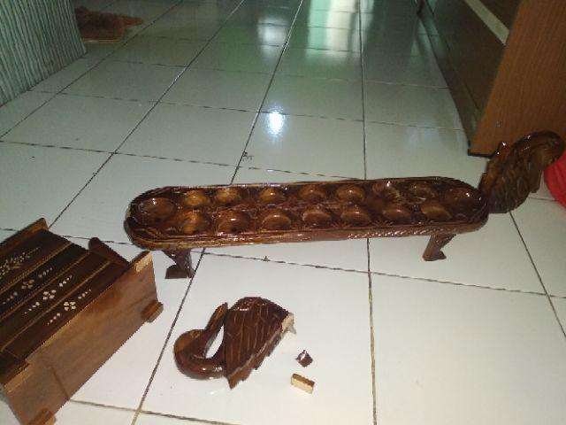 Toples Kayu Jati Model Buah Mangga