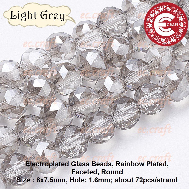 MANIK-MANIK KRISTAL 8MM GLASS BEADS