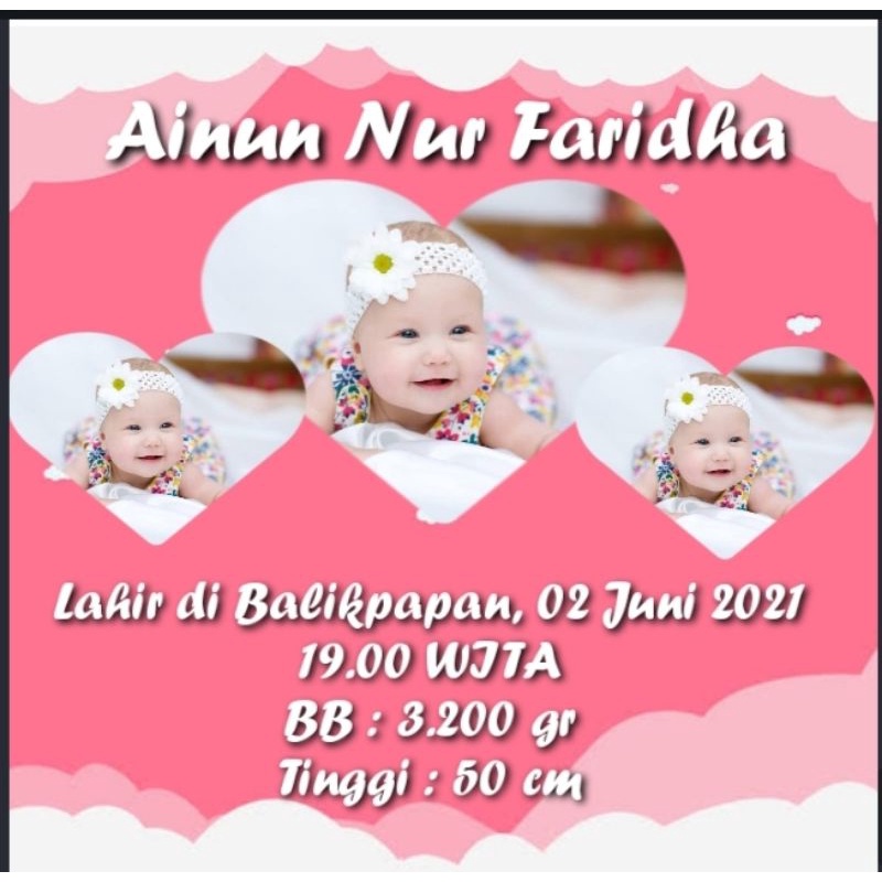 Undangan aqiqah Tasmiyah bentuk file video