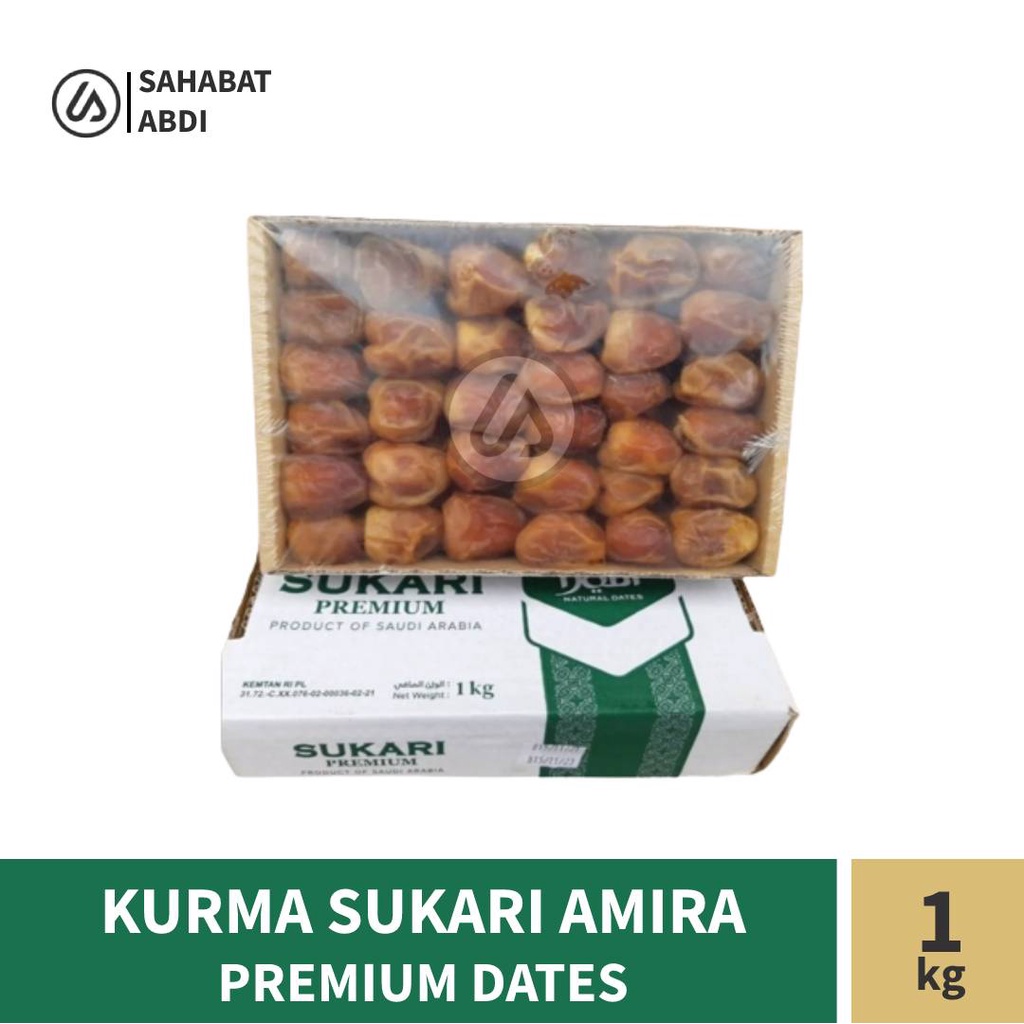 

Kurma Sukari Amira 1 Kg Grade A Premium Dates - Kurma Sukary Saudi