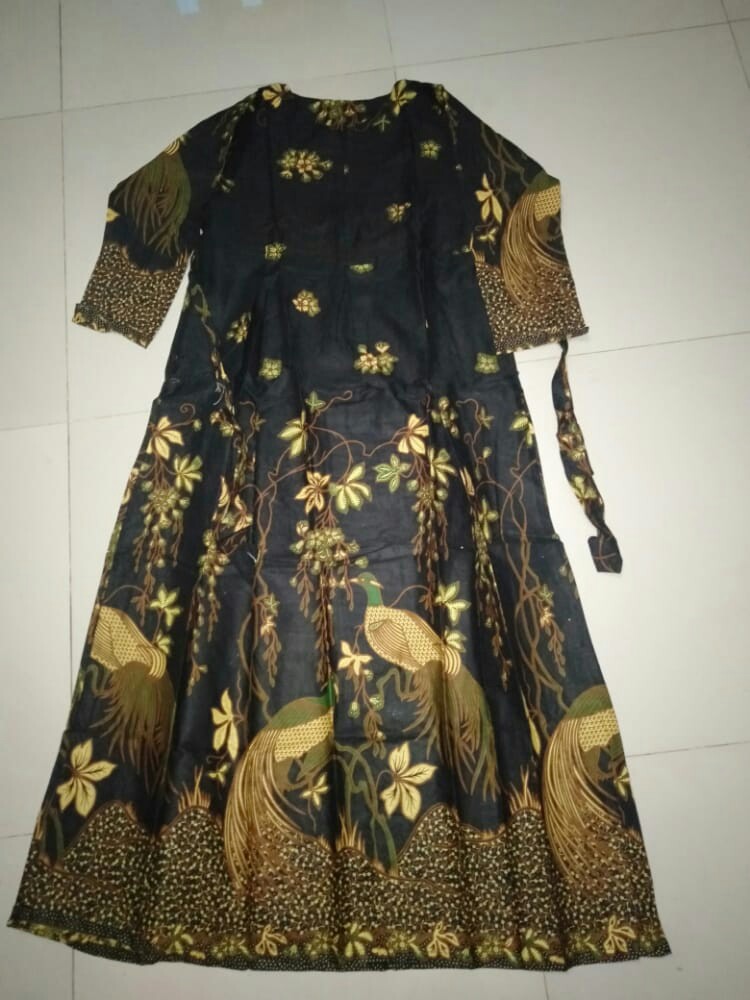 Gamis Batik Modern Terbaru Tren 2021 All Size Ld 104cm Original Produk Pekalongan Produksi Sendiri