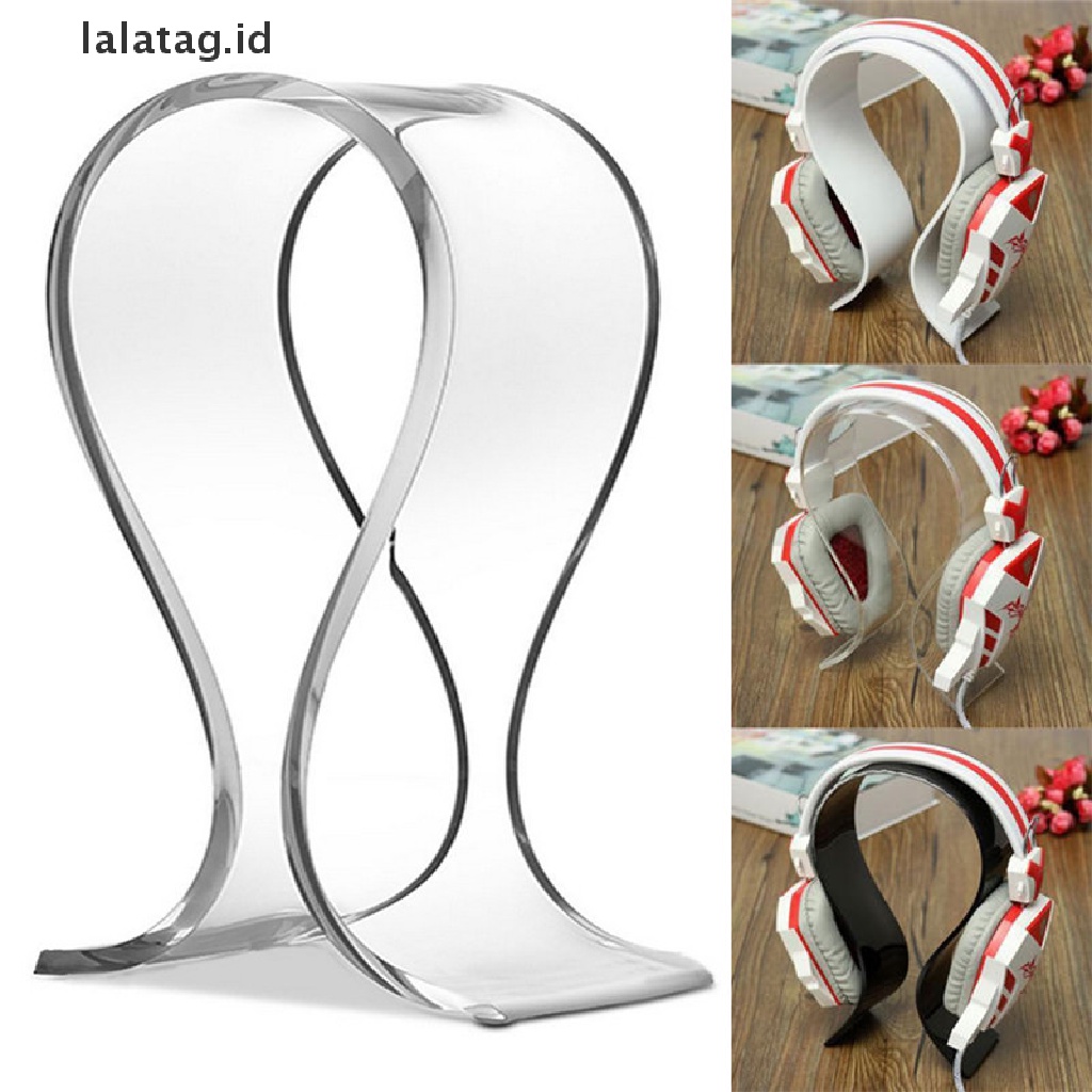 (Flyag) Stand Holder Headphone Bahan Akrilik Untuk Meja