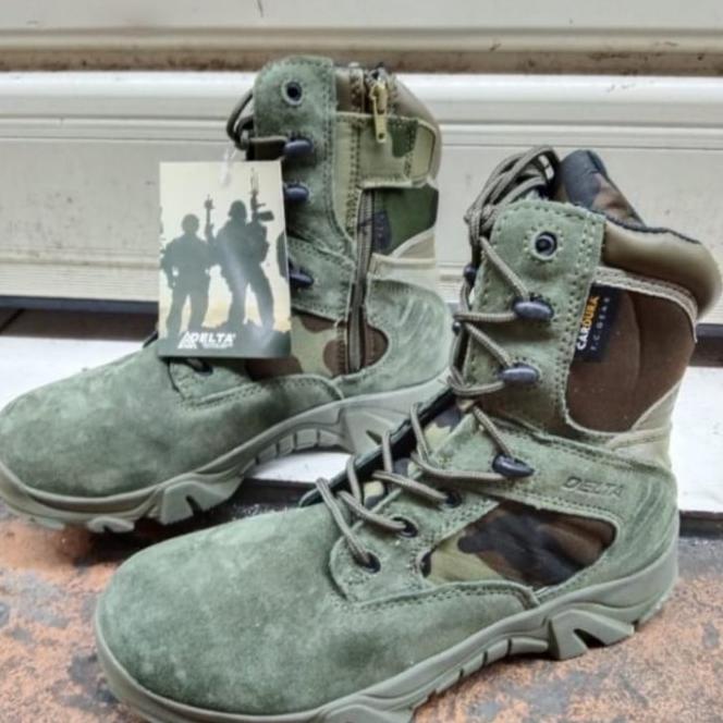 Sepatu Tactical Boots Delta 8Inc Hijau Loreng