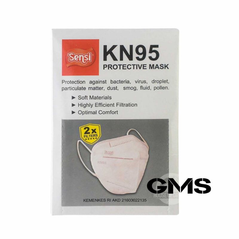 Masker Sensi KN95 Double Protective Mask 6 Ply Eceran Per Pcs