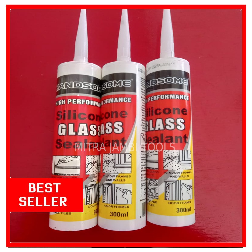 LEM SILICONE KACA BOTOL WARNA CLEAR HITAM PUTIH