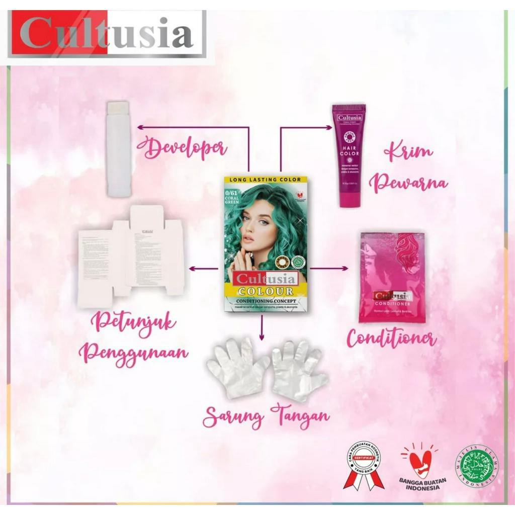 Cultusia Hair Color Coral Green 30 ml