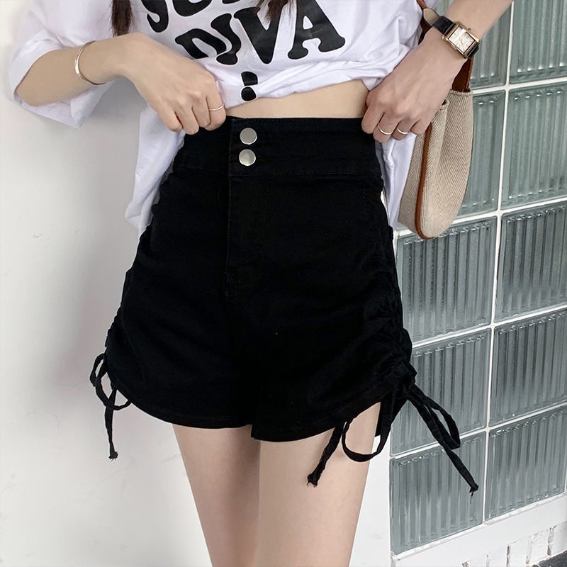 celana pendek wanita celana korean style stretch jeans highwaist short pants hotpants cewek fashion kekinian ootd seksi