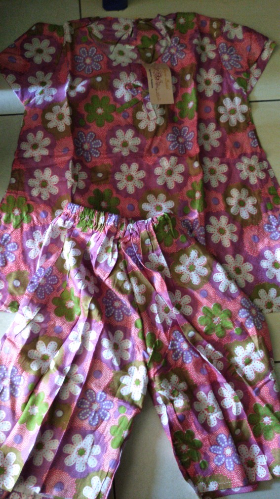 Setelan Batik Anak Perempuan Bahan Katun 2