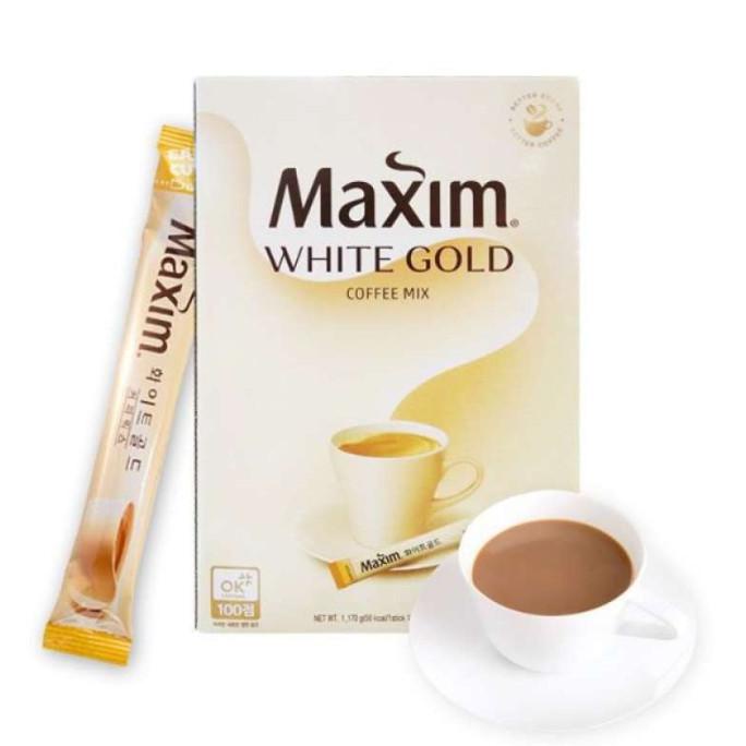 

MAXIM COFFEE KOREA 100 STICKS KOPI MAXIM KOREAN ORIGINAL WHITE MOCHA - WHITE GOLD