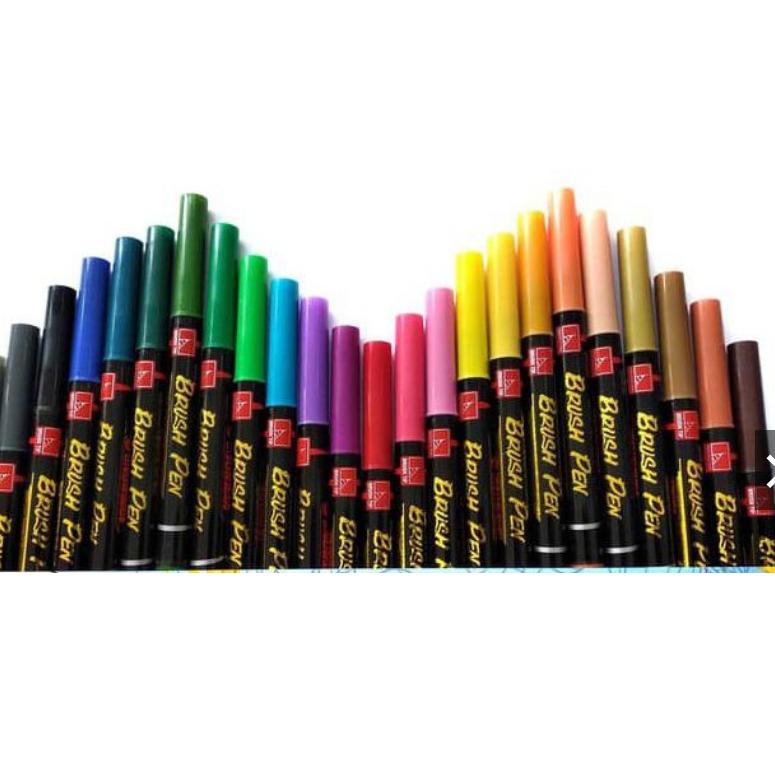 

pfji208 Snowman Brushpen Set 36 Brush Pen Lettering Calligraphy Marker Pena Warna Myarts *^▽^* 53