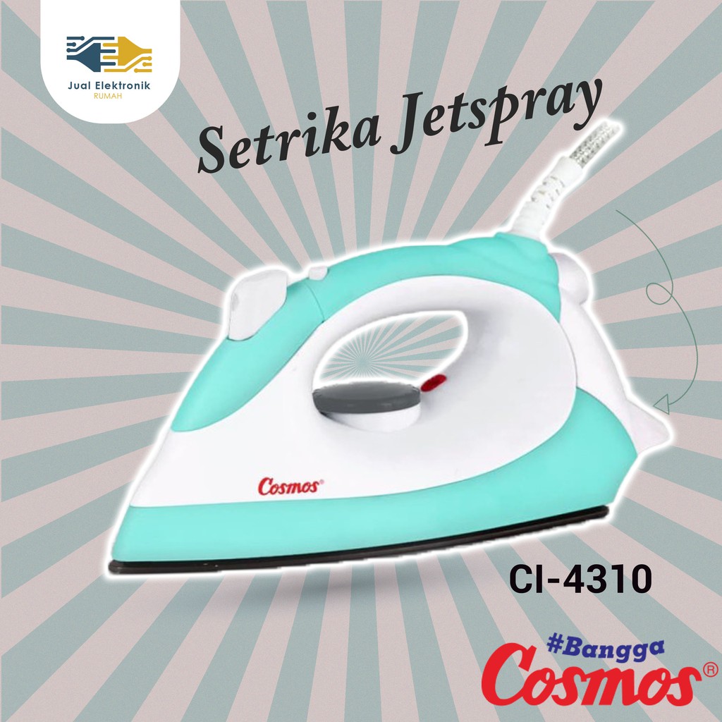 Cosmos Setrika Listrik Jetspray Spray Pewangi Anti Lengket (Non Stick Soleplate) CI-4310 N