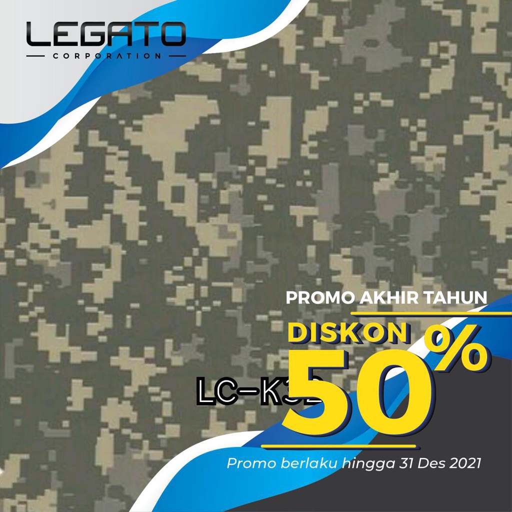 READY LC-K32 Film Water Transfer Printing WTP Carbon Celup Murah Motif Kamuflase Camo Kamo Army Armi