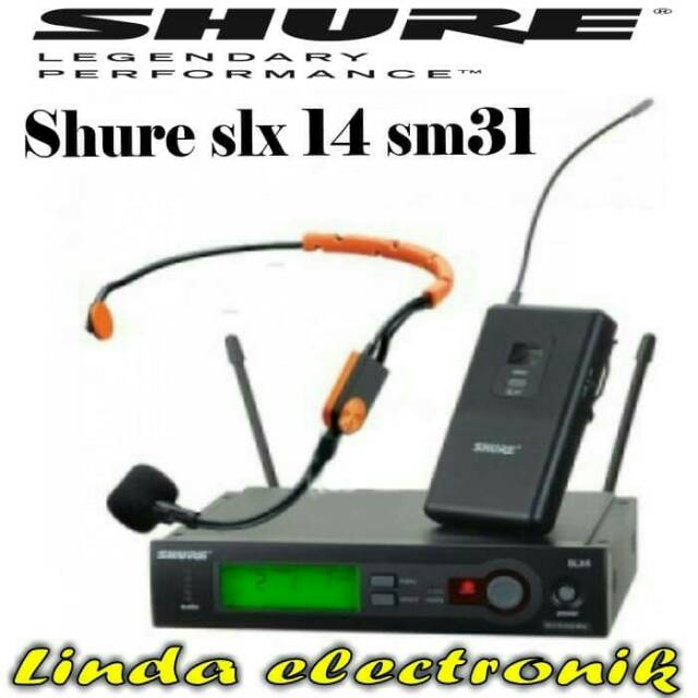 Mic Wireless SHURE SLX14 SM31 ORIGINAL
( Single Mic )