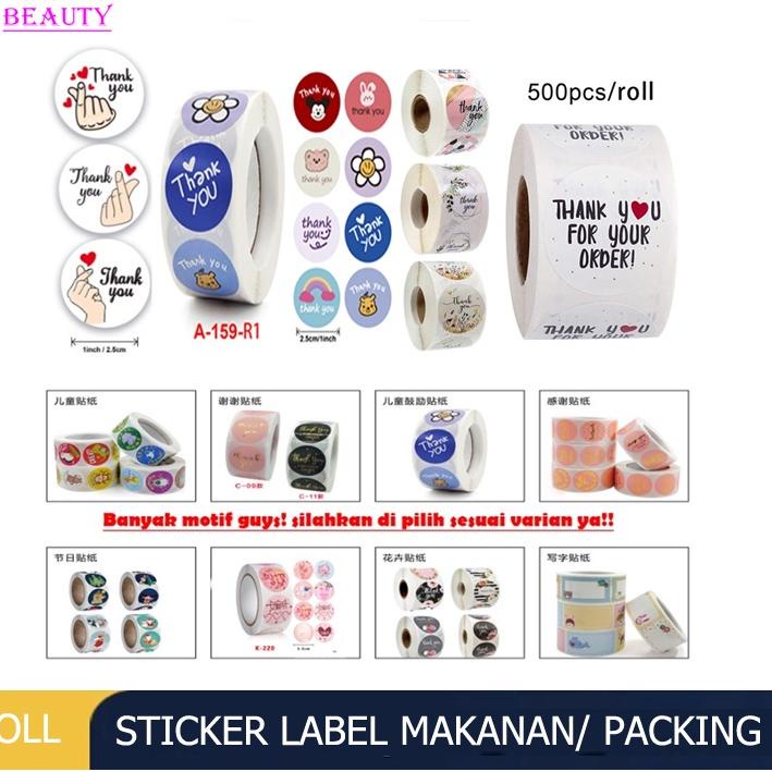 

❤[BIG ⚡ALE!!!]❤ PREMIUM IMPORT - 1 Roll (500 PCS) Sticker Label Makanan Tulisan Thank You For Your Order I Stiker Packing I Stiker Terimakasih paling murah