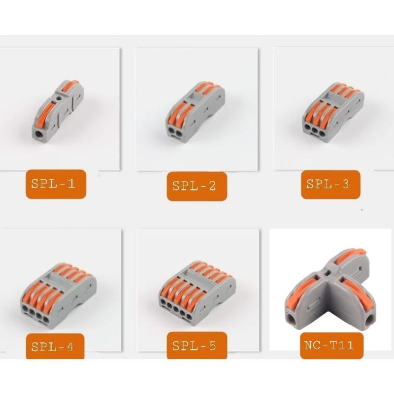 Terminal Konektor kabel wago SPL-1/SPL-2/SPL-3/SPL-4/SPL-5 Connector Block 1-1/2-2/3-3/4-4/5-5