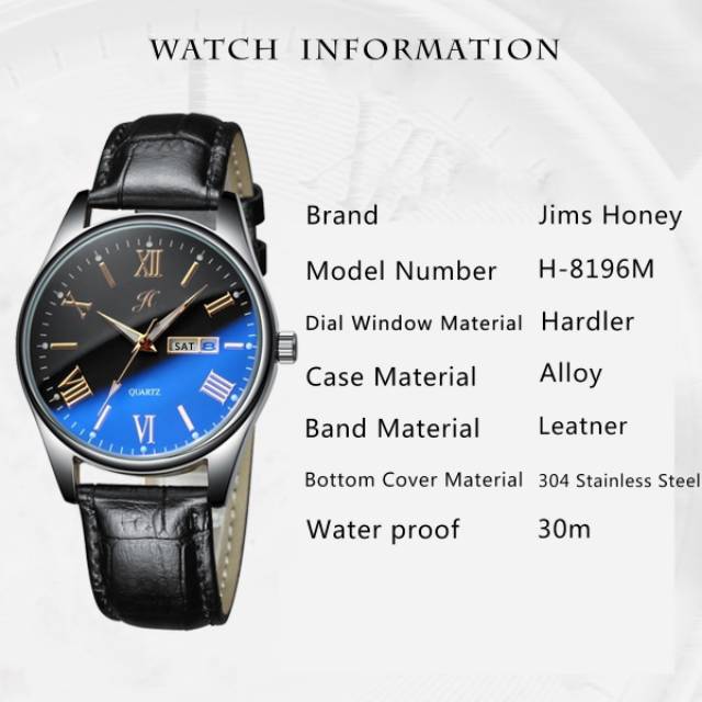 JAM TANGAN JIMS HONEY 8196 Original Pria Cowok Fashion Keren Import JH Ori Murah