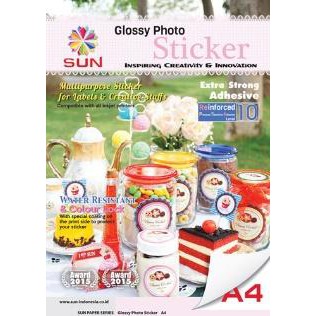 

Kertas Foto Glossy Paper Sticker A4 90 Gram Ultra Thin SUN Next Generation