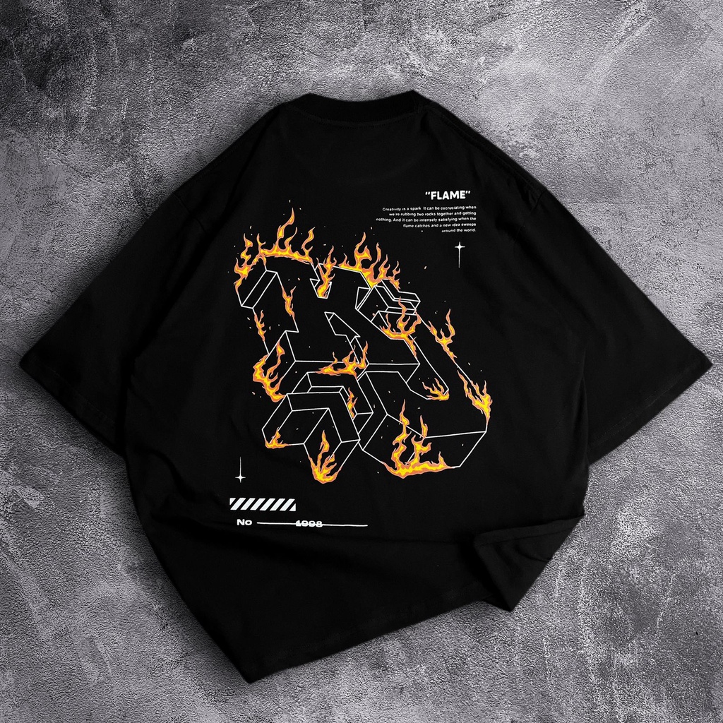 [Oversize] BAJU KAOS OVERSIZE / OVERSIZE T-SHIRT &quot;flame&quot;