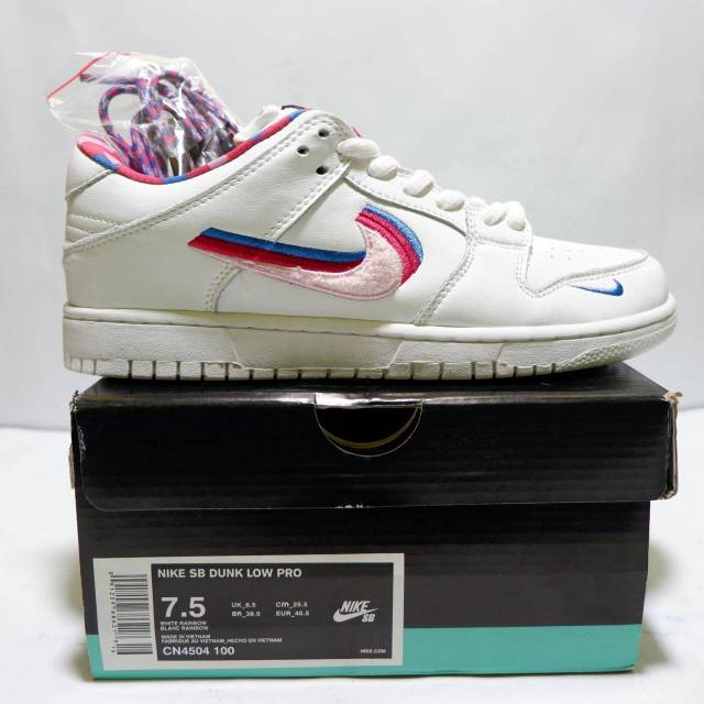 Sepatu PARRA X sb dunk low silver