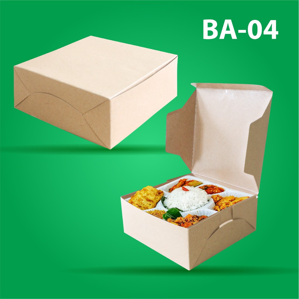 Box Nasi 18X18 Dus Catering (B4K3-18X18X7.5-Non Laminasi)