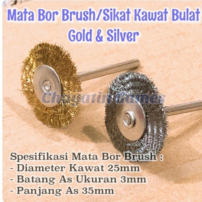Mata Bor Sikat Kawat Bulat / Mata Bor Brush / Mata Bor Mini Brush