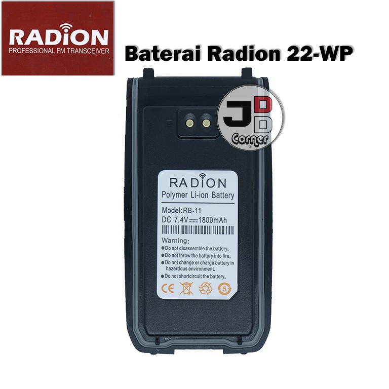Baterai HT Radion RT-22WP ORIGINAL Baru Model RB-11 RT22WP RT22 RB11 Batere Batre