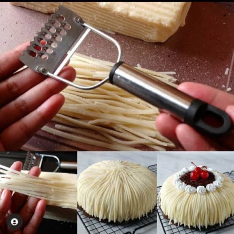 Alat Parut / Parutan Keju Gondrong / Keju Panjang untuk Hiasan Kue / Peeler Sayuran Stainless Steel