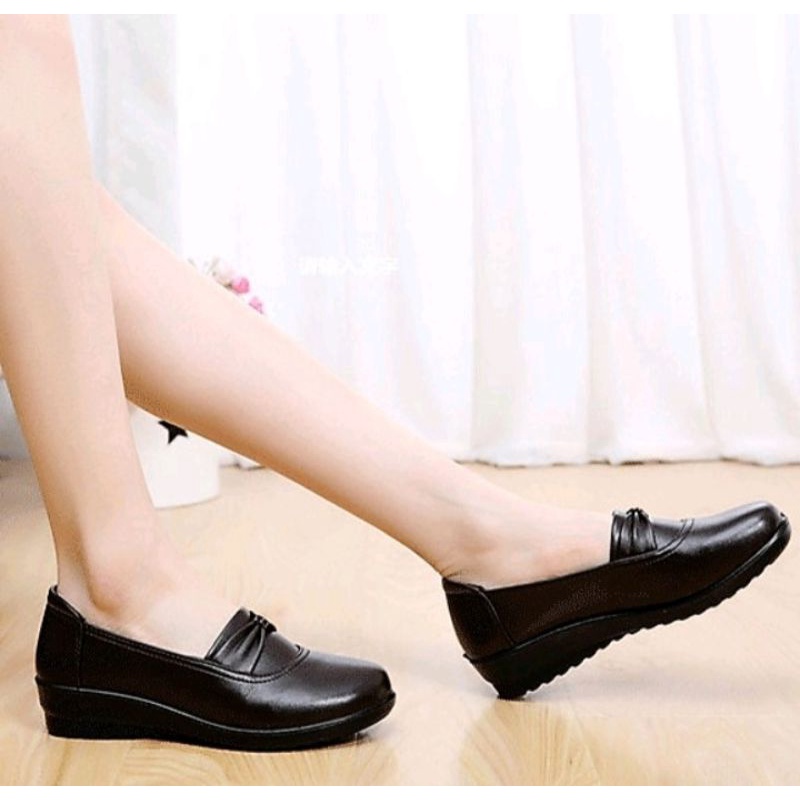 Sepatu Wanita Sepatu Loafers Wanita Sepatu Pantofel Wanita hight Fashion Wanita Sepatu Kerja Sepatu Formal Hitam Sepatu Wanita Terbaru Sepatu Cantik Sepatu Wanita Coklat-2