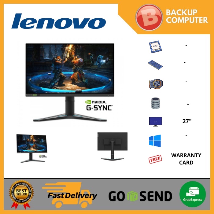 LENOVO Gaming G27q-20 27" QHD Gaming Monitor 66C3GAC1WW