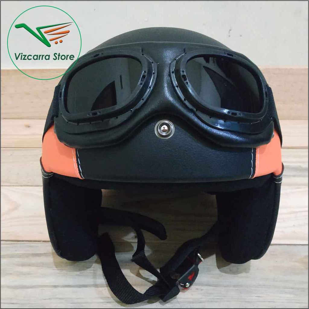 HELM RETRO CLASIC KULIT ORIGINAL