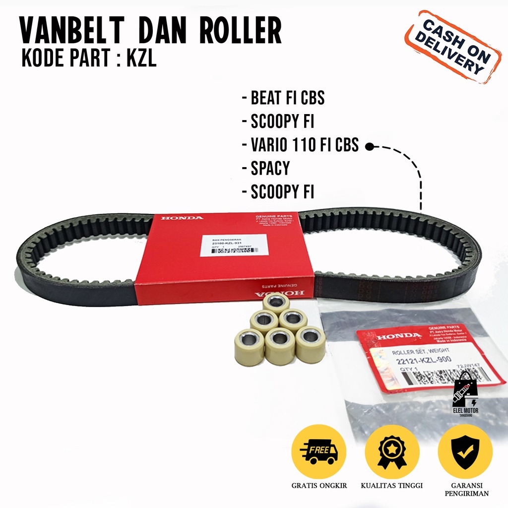 Vanbelt Beat FI  Roller Beat FI Murah Penbel Roller KZL Panbel KZL Roller Scoopy FI V-Belt Paket Rol