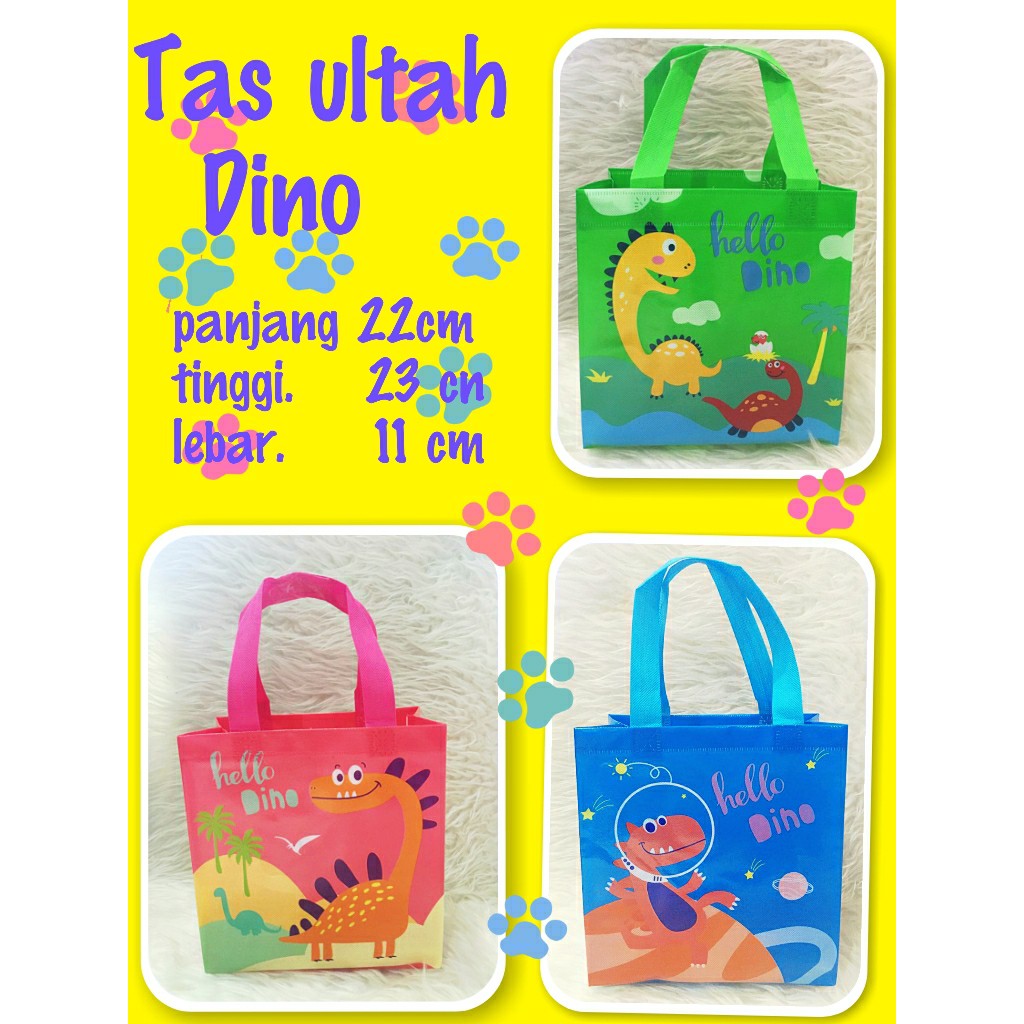 

Tas souvenir ultah anak goodiebags Dino unicorn lucu