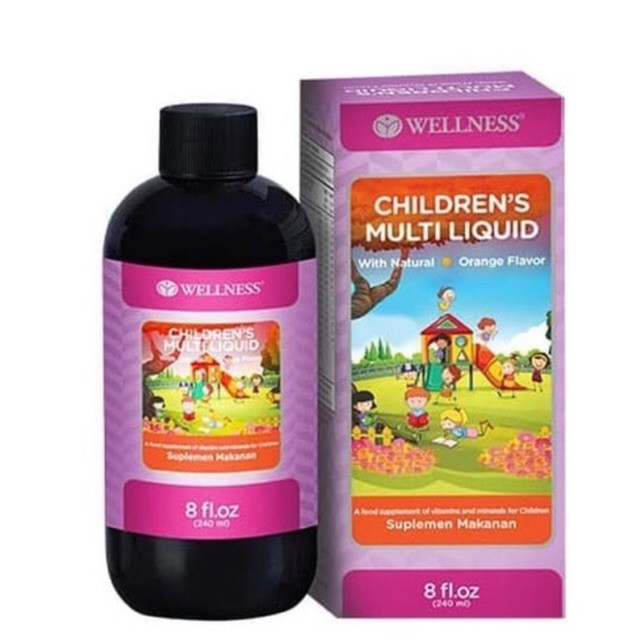 WELLNESS CHILDREN'S MULTI LIQUID 240ML - CHILDREN MULTI LIQUID VITAMIN ANAK