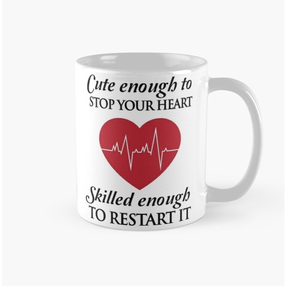 Mug Keramik Nurses Cute enough